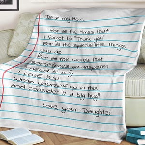 Manta de cartas querida mi mamá, Manta para regalos del día de la madre de aniversario, regalo para cumpleaños, navidad, amo a tu hija, te amo