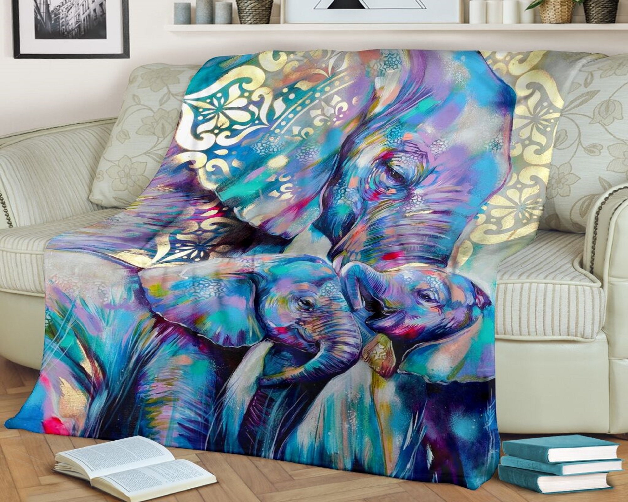 Elephant Blanket Adult Etsy