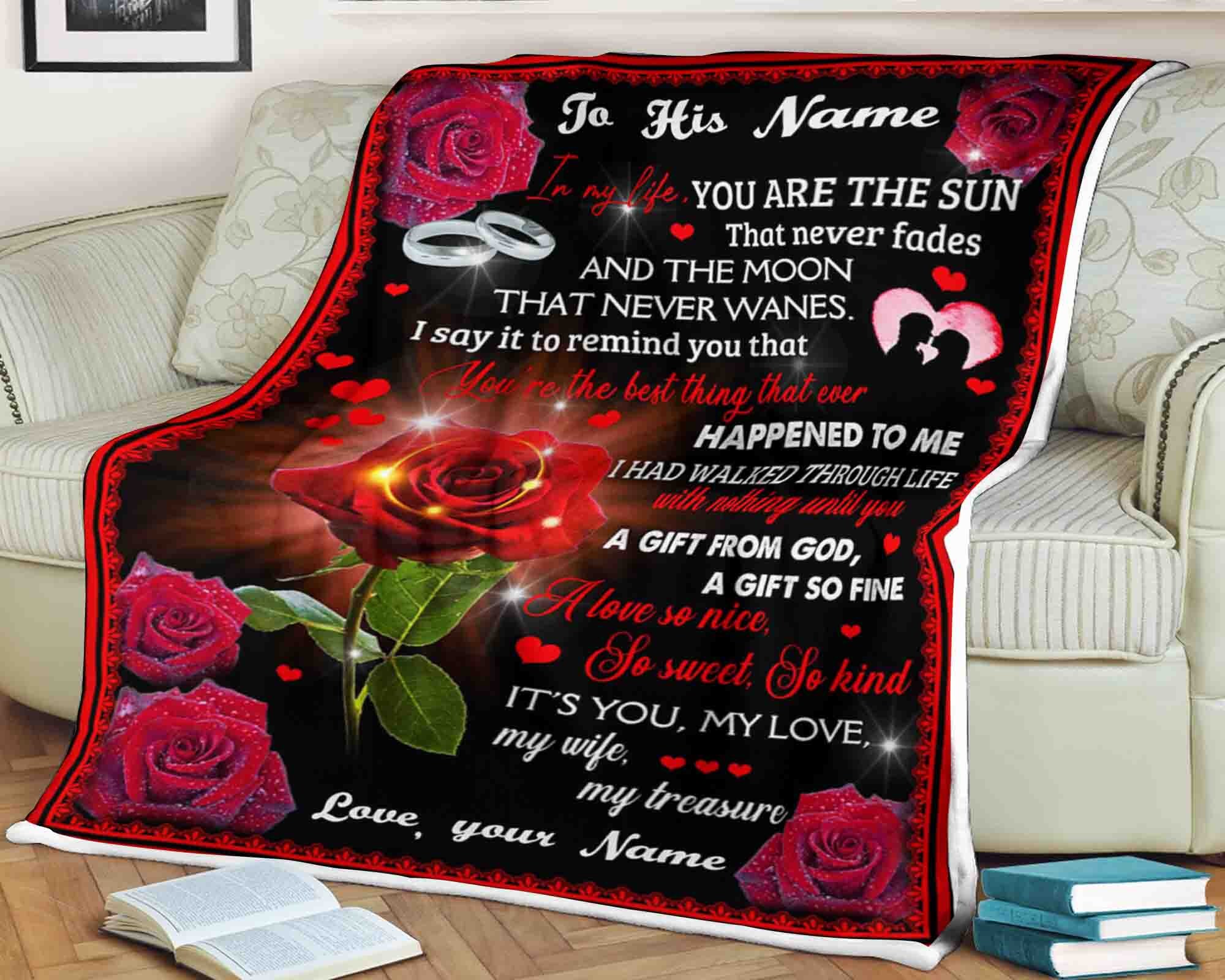 Personalized Rose Blanket Birthday Funny Christmas Gift - Etsy Personalized Rose Blanket Birthday Funny Christmas Gift - Etsy