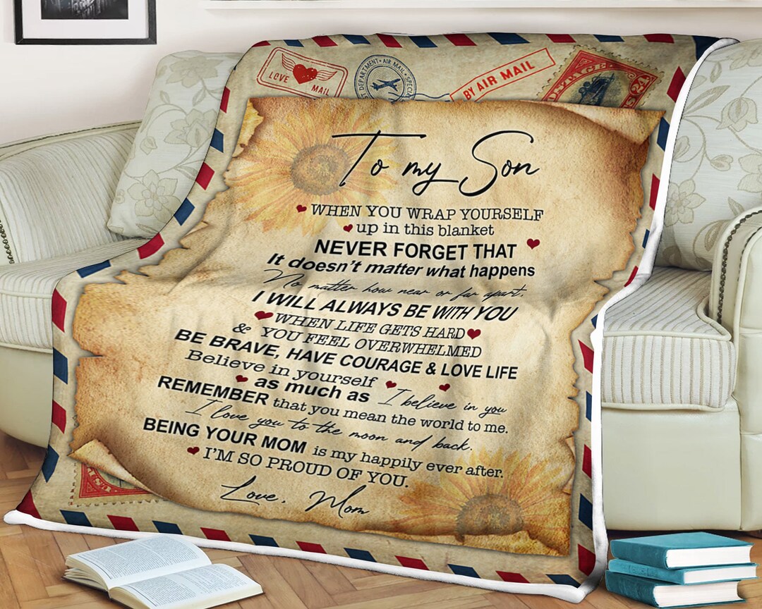 Personalized Letter Blanket to My Son I Will Always Be With You Be