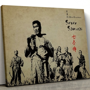 Samurai canvas poster seven samurai akira kurosawa