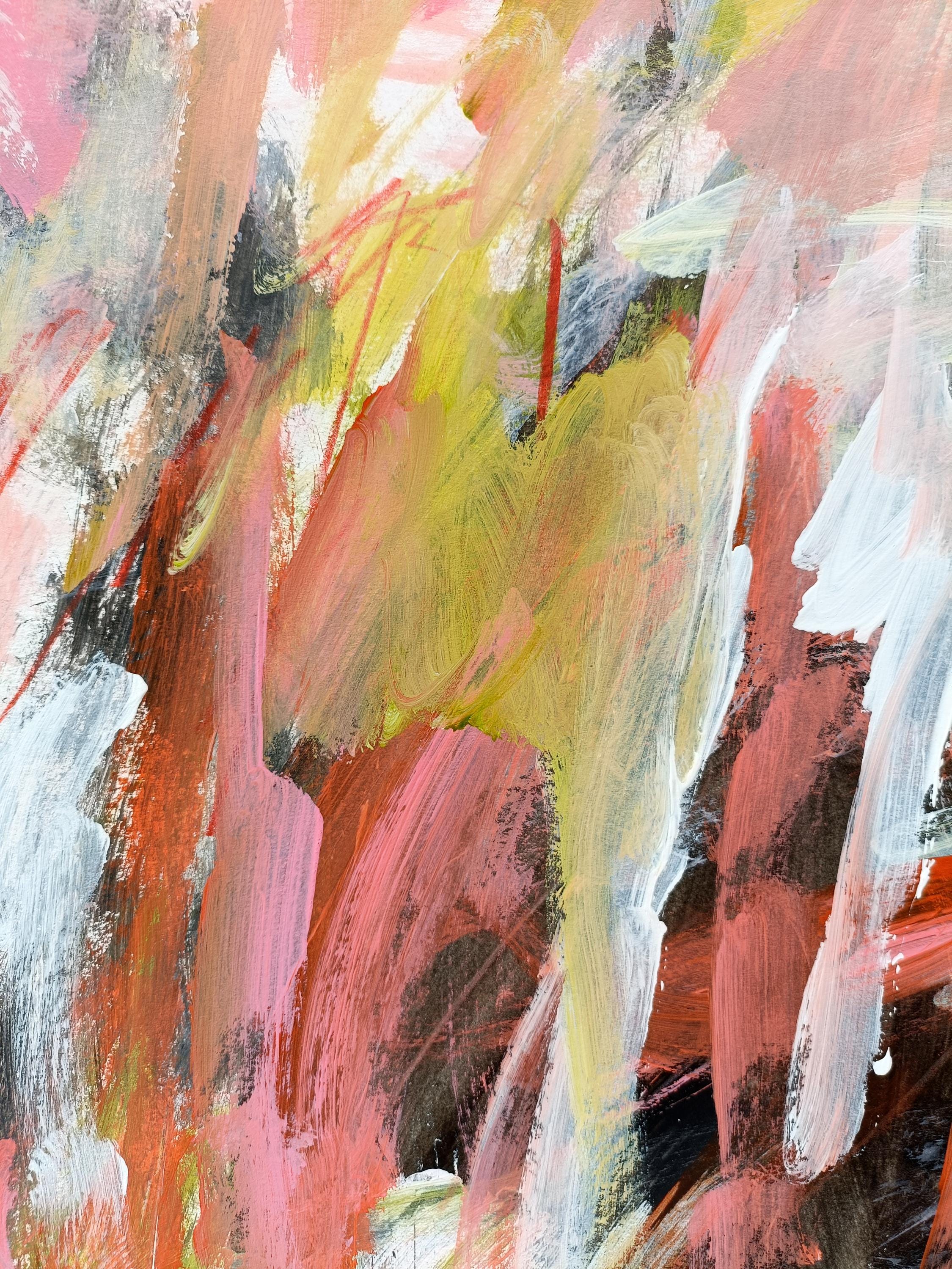 オリジナル抽象画：ミクストメディア紙 45.7 cm x 61 cm (17.72