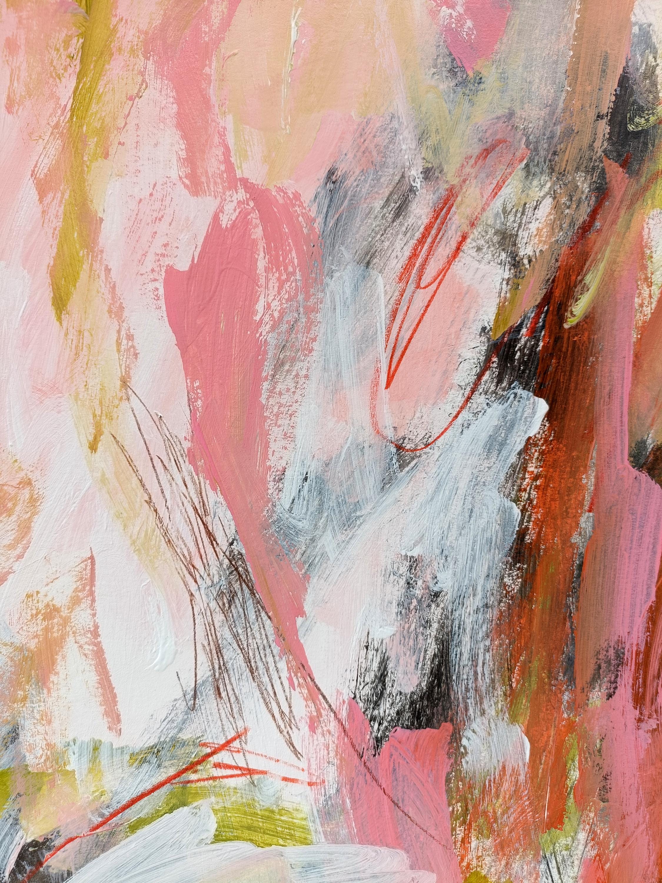 オリジナル抽象画：ミクストメディア紙 45.7 cm x 61 cm (17.72