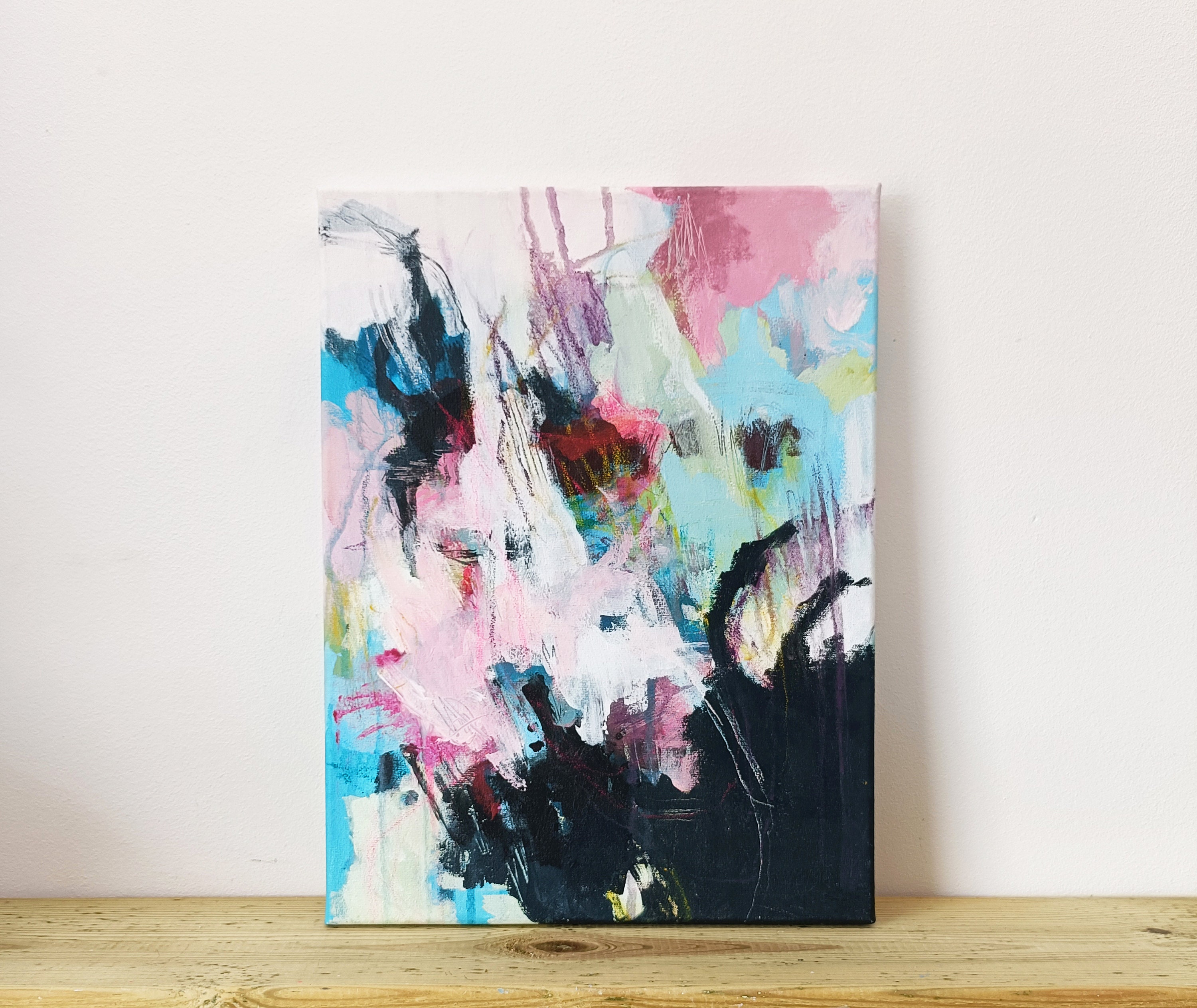 Mixed media on canvas, acrylic painting, gemengde techniek 30cm (11.81") x 40cm (15.75"). nr6