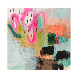 Mixed media on paper, acrylic painting 20cm (7.87") x 20cm (7.87").