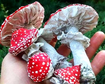 Pilz Ornamente, Pilz Exemplar Fliegenpilz Dekoration, Weihnachtsbaum Feen Bauble
