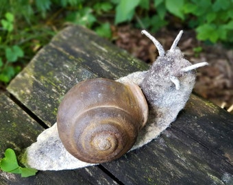 Giant Garden Snail Figurine, Slug Model for home decor