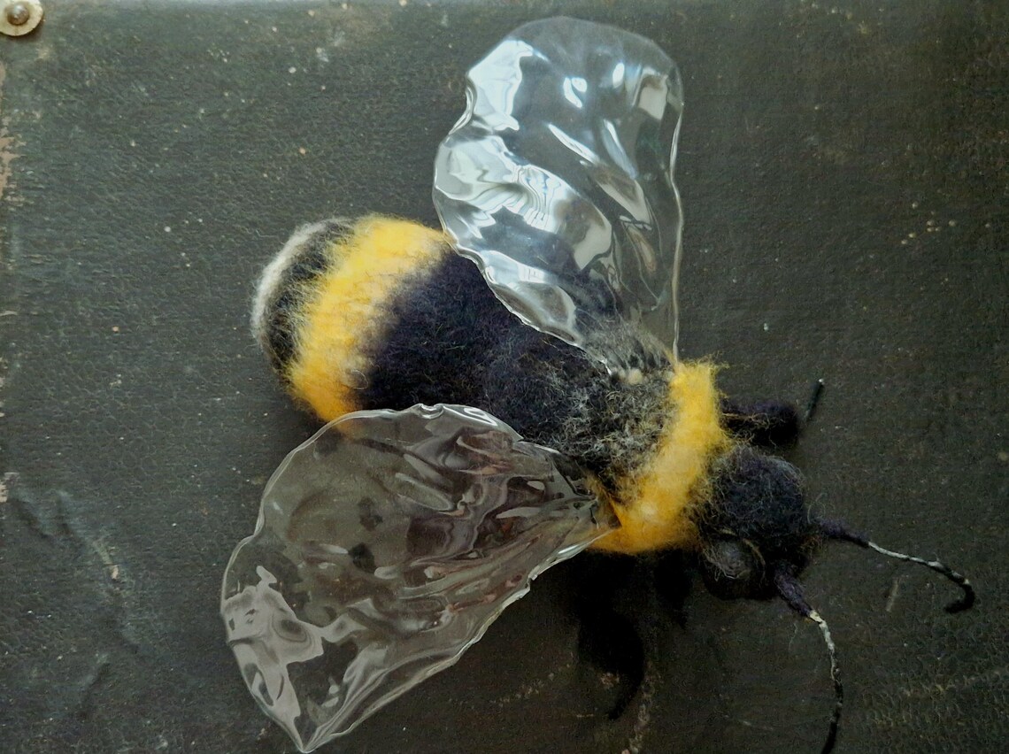 Extra Large Realistic Textile Bumble Bee Sculpture, Insect Lover ...