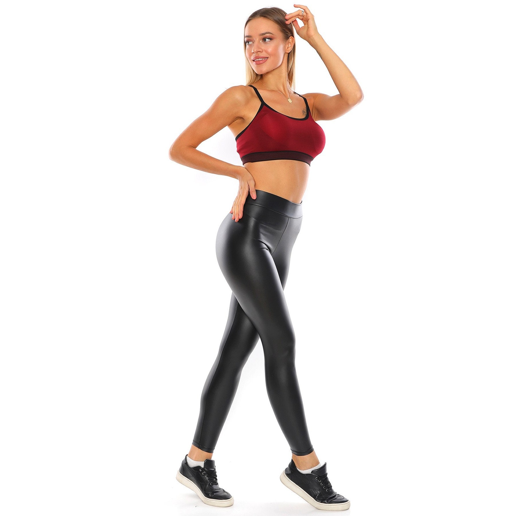 Women Sheer Shiny Leggings Fitness Yoga Leggings High Waist Butt Lift Gym  Trainning Running Fashion Tights Sexy Elastic Pants - AliExpress