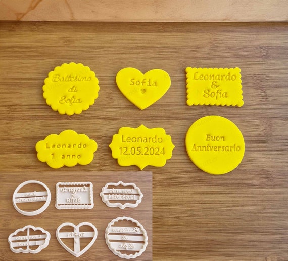 Modular Cookie Cutter, Customizable Shape, Font and Name, Cookie Cutters, Birthday, Baptism, Communion, Graduation