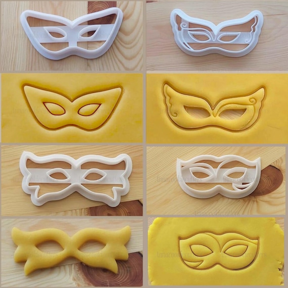Venetian Carnival Mask Set, Cookie Cutters, Biscuit Cutters, Cake Decoration, Party