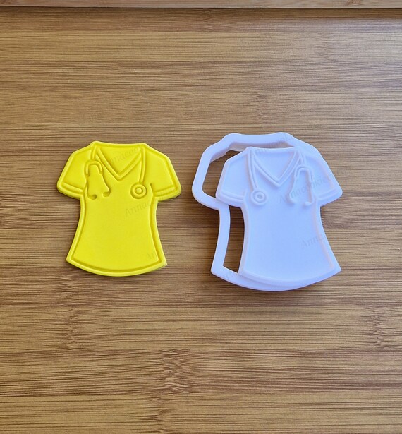 Cookie Cutter Doctor Shirt, Nurse, Healthcare Worker, Medical Student, Medical Stethoscope, Cake and Fondant Decorates