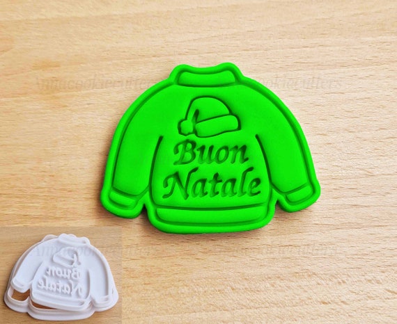 Christmas Sweater Cookie Cutter Merry Christmas Cookie Cutter Santa Hair Relief Mold for Christmas Cakes