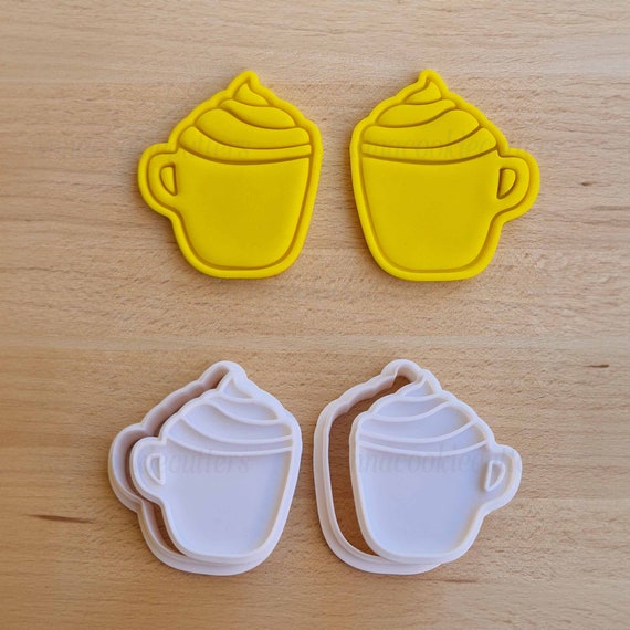 Cookie Cutters Set Coffee Cream Cups Biscuit Cutters Sugar Paste Fondant Shortcrust Cake Decoration