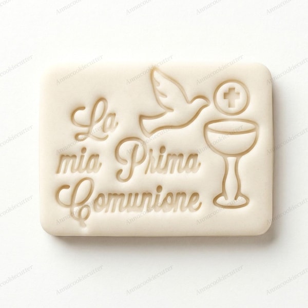 Cortador de biscoitos para a Primeira Comunhão, Carimbo de biscoitos de pomba, Cortador de biscoitos de cálice