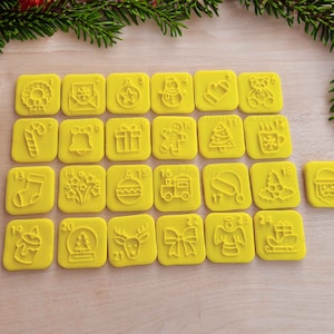 Advent Calendar Christmas Cookie Cutters Cookie Cutters Set with 25 Stamps + 1 Cutter