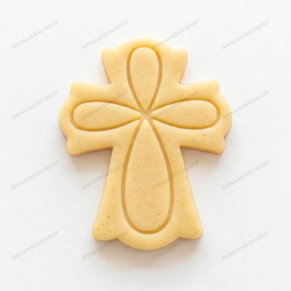Cortador de Biscoitos em Formato de Cruz | Símbolo de Fé para Primeira Comunhão, Crisma e Batismo | Ferramenta Perfeita para Confeitaria em Pasta Americana