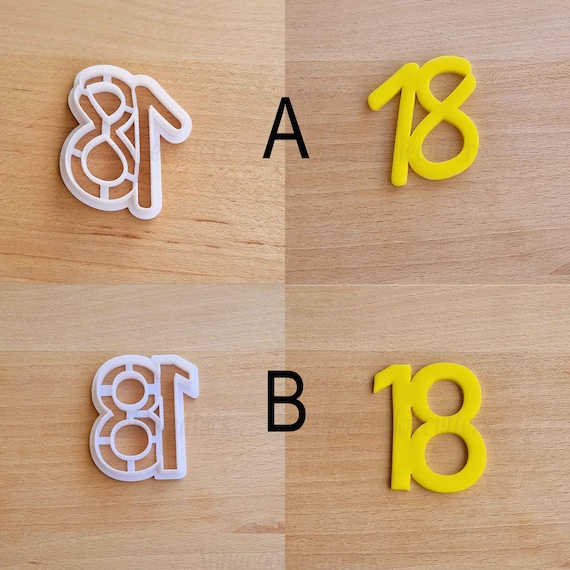 Number 18 Cookie Cutter Eighteen Years Birthday Party Gift Ideas