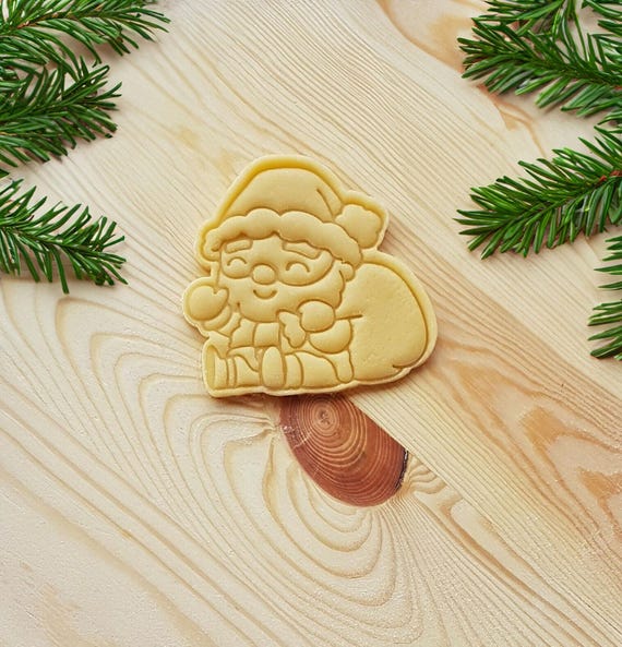 Santa Claus Cookie Cutter | Christmas Cookie Cutters 8 x 8 cm, Christmas Treats & Gifts, Handmade Gift Idea
