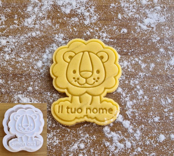 Personalized Lion Cookie Cutter | Safari Jungle Theme | Animals for Birthday or Party Favors