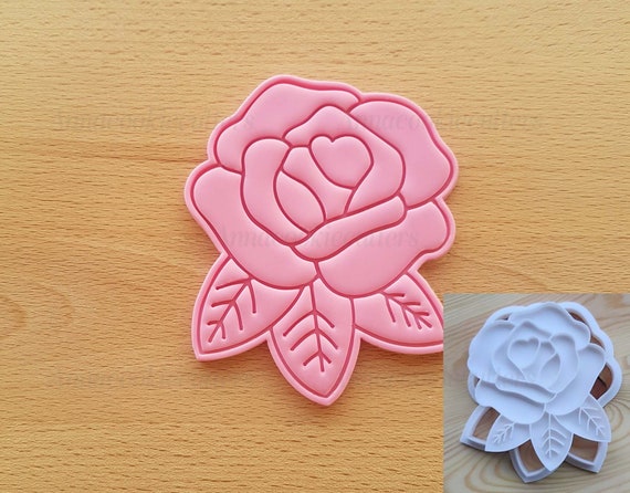 Pink Cake Cutter Biscuit Cutters Cookie Cutter and Stamp