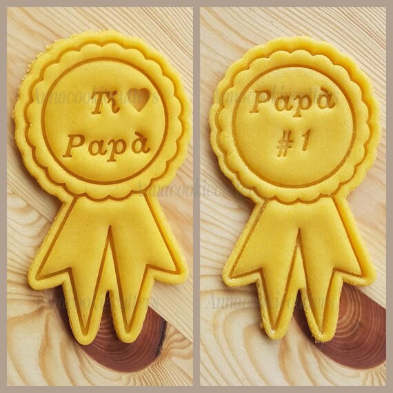 Father's Day Medal Cookie Cutter Stamp 6 x 10 cm