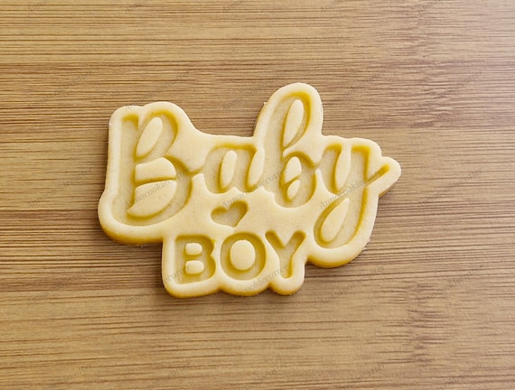 Baby Boy Cookie Stamp | Biscuit Fondant Cake Decorating Icing for Birth & Baby Shower Cupcakes
