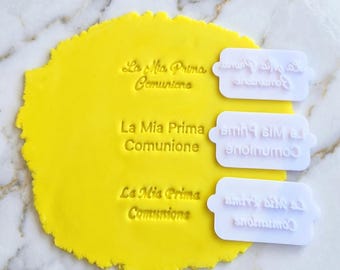 La Mia Prima Comunione Timbro Per Biscotti Tagliabiscotti Cookie Cutter 6x3 cm