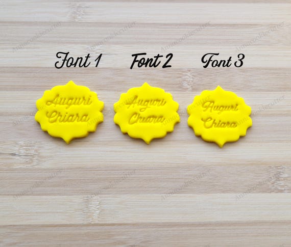 Cookie Cutter Personalized Text Communion, Baptism, Confirmation, Birthday, Wishes, Wedding, Engagement, Cookie Cutter 7 cm