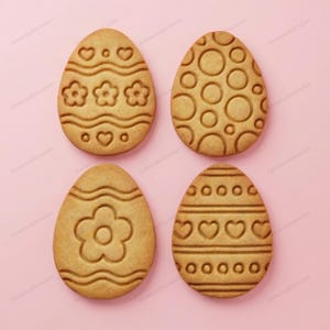 Cortador de galletas de Pascua, moldes con forma de huevo y flores para repostería creativa, formas únicas para celebrar la primavera.