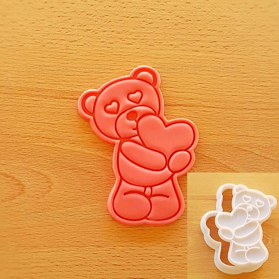 Teddy Bear Valentine Formina Biscuits Pasta Sugar Cookie Cutter 6 x 9 cm
