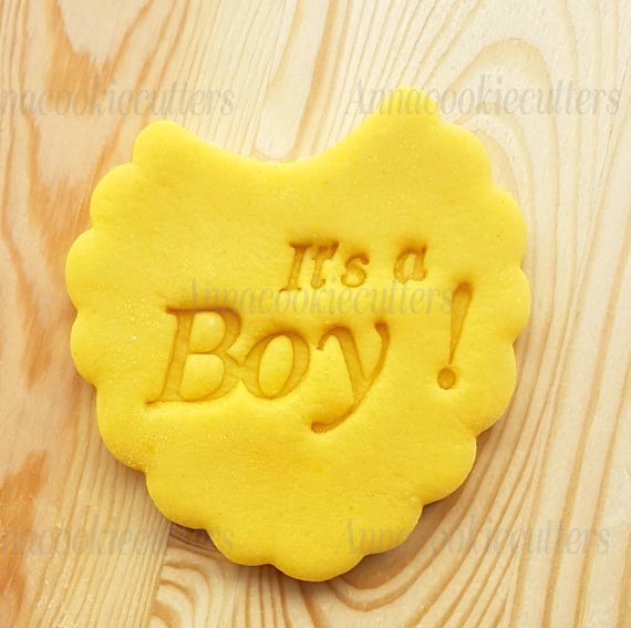 Birth Bib Cutter - Gender Reveal Party Cookie Cutter & Baptism Biscuit Stamp 10 cm