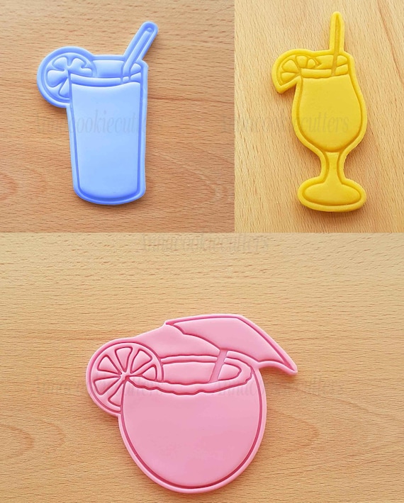 Cocktail Cookie Cutter - Drink and Soft Drink Cookie Cutter, Ideal for Parties, Birthdays, Weddings