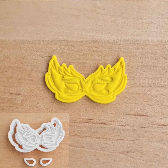 Venetian Mask Biscuit Cutters, Carnival Mould, Shortcrust Biscuit Cutter, Cake Decoration, Sugar Paste