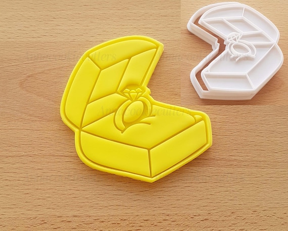 Ring Box Cookie Cutter Engagement Wedding Mold Wedding Ring Shape Cookie Cutter Ideal for Hen Parties, Party Favors