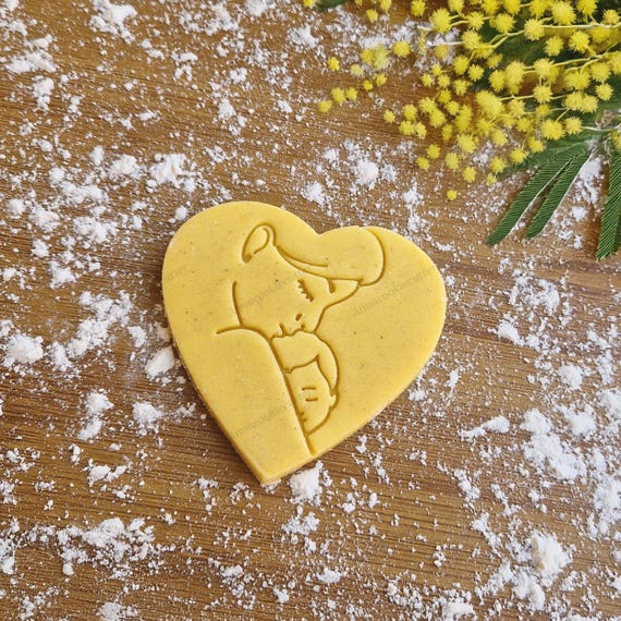 Mother's Day | Baby Shower Baking | Mom's Heart Biscuit Cutter | Baby in Heart Cookie Cutter