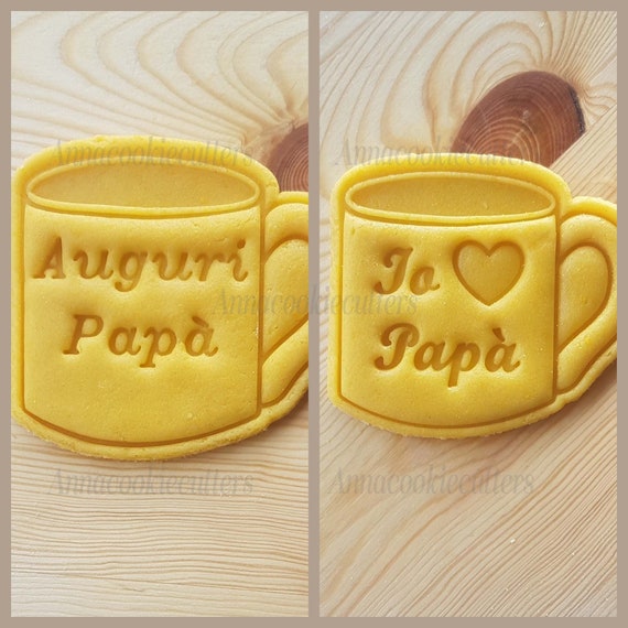 Father's Day Mug with Customizable Text Cookie Cutter Cookie Cutter