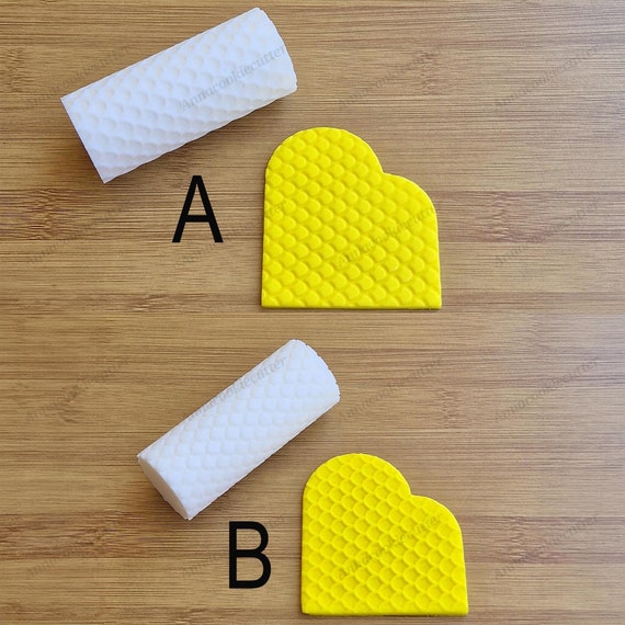 Mermaid Scales Pattern Rolling Pin Perfect for Baking, Fondant, Cookies, and Cake Decorations