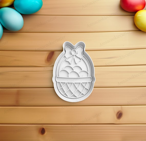 Basket with Eggs Stencil | Cookie Cutter | Easter Decorations | Gift Idea | Pastry | Cake decoration | Fondant stamp