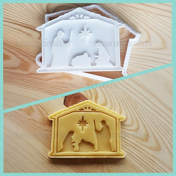 Nativity Scene Formin For Biscuits Pasta Sugar Shortcrust Pastry Cookie Cutter 10 x 7 cm