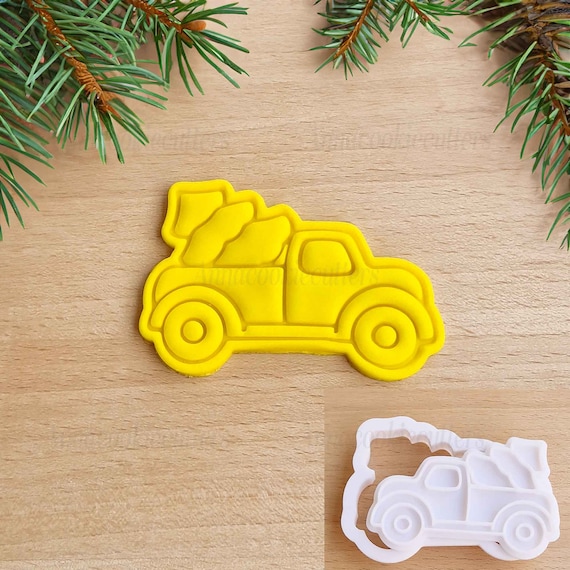 Truck Shaped Cookie Cutters with Christmas Tree Christmas Cookie Cutters
