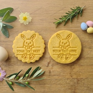 Custom Bunny Face Cookie Cutter | Personalized Easter Baking Tool for Spring Treats & Gifts 8 cm