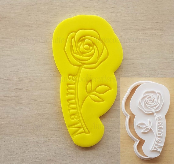 Pink For Mom | Cookie Cutter | Mother's Day | Mold | Sugar Paste 11 x 6 cm