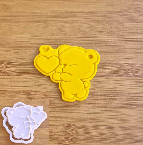 Lover Bear Cookie Cutter, Cute Panda Bear Stamp, Shortcrust Biscuit Cutters, Sugar Paste, Cake Decoration, Gift Idea