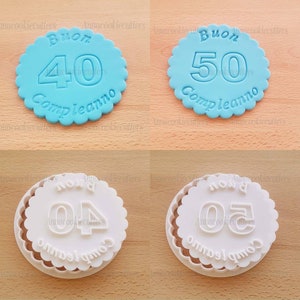 Birthday 50 40 Years Age Customizable Cookie Cutter 8 cm