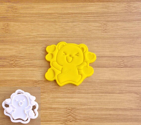 Lover Bear Cookie Cutter, Cute Panda Bear Stamp, Shortcrust Biscuit Cutters, Sugar Paste, Cake Decoration, Gift Idea