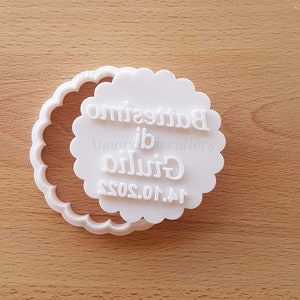 Battesimo Nome Personalizzabile Formina Per Biscotti Cookie Cutter 7 cm immagine 2