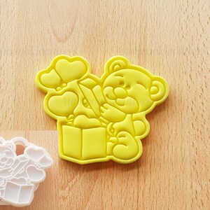 Orso Con Regalo Taglia Biscotti Cuori Formina Orsacchiotto Stampo Cookie Cutter