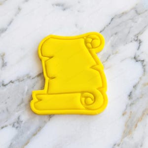 Graduation Biscuit Stamp | Scroll Cookie Cutter | Parchment Fondant Mold | Communion Edible Plaque | Wedding Vows Embosser