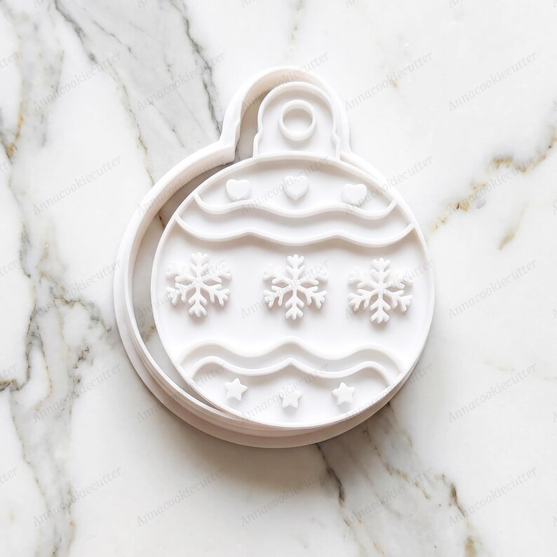 Christmas Ball Snowflake Cookie Cutter Festive Decorations for Christmas and Traditional Sweets image 4